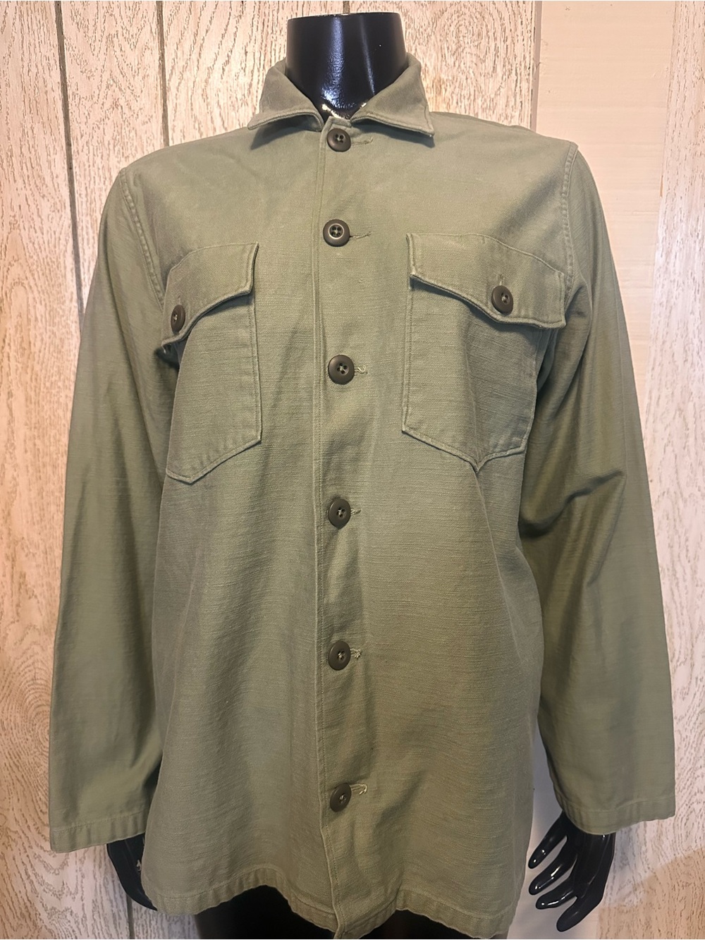 Polo Ralph Lauren Peace Love Embroidered Military Green Shirt/Jacket Shacket - Picture 3 of 5